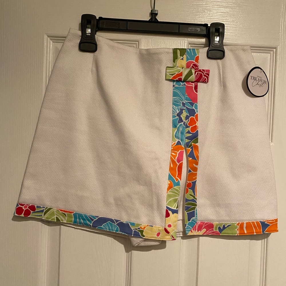White tropical Skort SKIRT